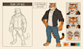 draw custom furry fursona character design, protogen, and full reference sheet