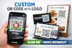 create qr code with logo for restaurant menu business card or website