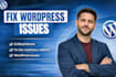 fix critical wordpress error, header or footer, fix wordpress bugs, html css