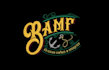 design gun store scroll work gold dapper tattoo logo