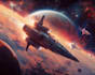 create a spaceship, sci fi illustration and sci fi art