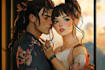 design a cute couple portrait professional couple designer
