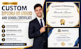 design custom diploma award computer school certificate gift card create voucher