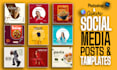 create social media post designs and canva templates