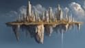 illustrate a surreal landscape or city drawing