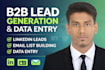 do b2b lead generation  linkedin lead generation  data entry