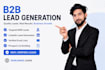 do b2b lead generation, prospect list building, email list