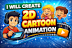 create professional 2d cartoon animation