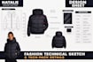 design bomber jacket, coach jacket, puffer, varsity hoodie jacket with tech pack