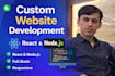 build modern custom websites using react and node js