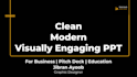design clean, professional PPT design