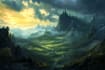 do fantasy background and landscape