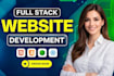 build website development as full stack website and front end web develop