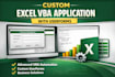 build a custom excel vba application with userforms