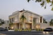 remodel modern luxury villa, 3d elevation design, exterior lightning rendering