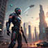 create scifi, superhero character art