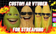 do 3d ar avatar, burnt peanut, peanut character, ar avatar