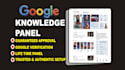 create a google knowledge panel and knowledge graph for you