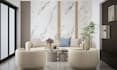 do modern living room design with 3d rendering