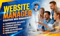 be your website manager and content editor