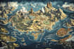 design a unique vector map, realistic or fantasy