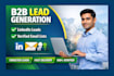do b2b lead generation and email list building and data
