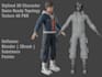 create stylized 3d character clean topology