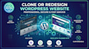 clone or redesign wordpress website on hostinger godaddy ionos bluehost