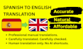 translate spanish to english manually at an affordable rate