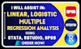do linear regression, multiple and logistic analysis using python
