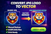 convert low resolution jpg logo to vector