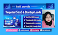 provide high quality targeted saas and startup company leads