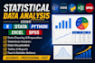 do statistical data analysis using r, stata, python, excel