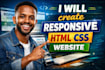 create responsive HTML CSS website