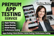 app testing and website testing QA iphone android user testing and beta testing
