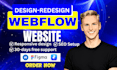design webflow website, webflow portfolio website landing page, figma to webflow