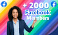 provide you 2,000 facebook members fast