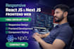 develop your responsive react js and next js frontend web