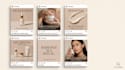 design aesthetic beauty and skincare social media posts