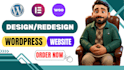 design a professional wordpress website with elementor
