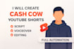 create faceless youtube shorts for automation channels