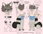draw reference sheet of your furry character