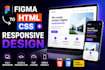 convert figma to responsive HTML CSS website