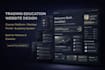 build trading academy website, course website and member dashboard