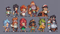 create pixel art animation pixel art background sprite sheet pixel art character