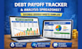 create debt payoff tracker debt analysis spreadsheet snowball chart google sheet