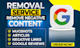 remove negative links, mugshots, and bad articles from google search