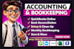 do setup, cleanup, bookkeeping, quickbooks online, bank reconciliation, xero