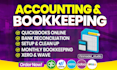 do setup, cleanup, bookkeeping, quickbooks online, bank reconciliation, xero