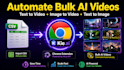 create a bulk ai video generator using seedance kling and veo with kie ai API